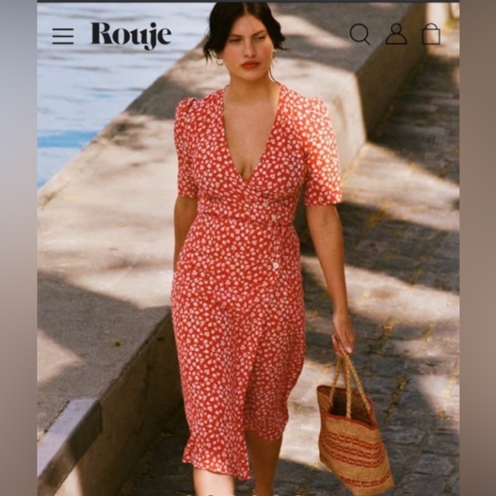 ROUJE Iconic Gabin Dress in Red *NWT* New with Tags